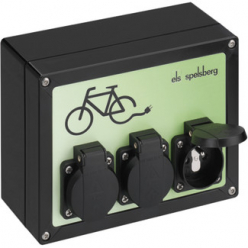 SPELSBERG Prises de recharge vélo électrique E-bike - 3x prises 220V 16A - 3,7kw - BLS-3-BE/FR