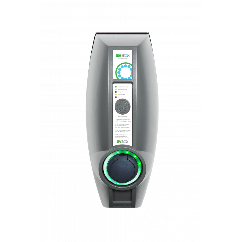 EVBOX Borne de recharge BusinessLine - 22kW - 4G - Bluetooth - Wifi - RFID  - B3321-E1802 - Bornes de recharge - Entreprise - Carplug