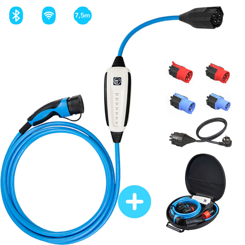 Pack Borne de recharge WALLBOX Copper SB - 7,4kW - Bluetooth - Wifi - RFID  + Module gestion de charge + Protections électriques - PACKS bornes -  Carplug