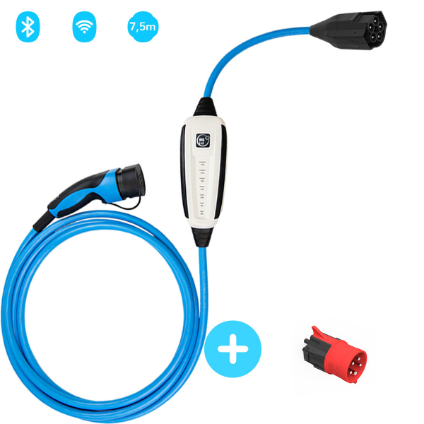 NRGKICK - Borne de recharge mobile connectée - 7,5m - Type 2 - 2,3 à 22kW - Bluetooth - WiFi - Bornes mobiles - Carplug