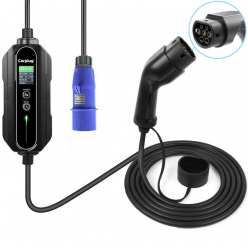 Carplug chargeur mobile Helectron C232 - 5m - 10 à 32A - 7,4kW – Type 2 – Prise CEE 32A