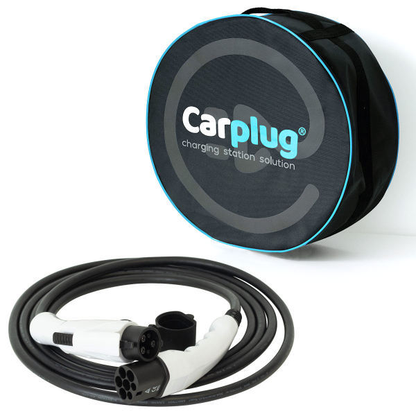 CARPLUG Câble de recharge - Type 2 - Type 1 - 5m - 7,4kW (1 phase 32A) - T2 T1 + Housse